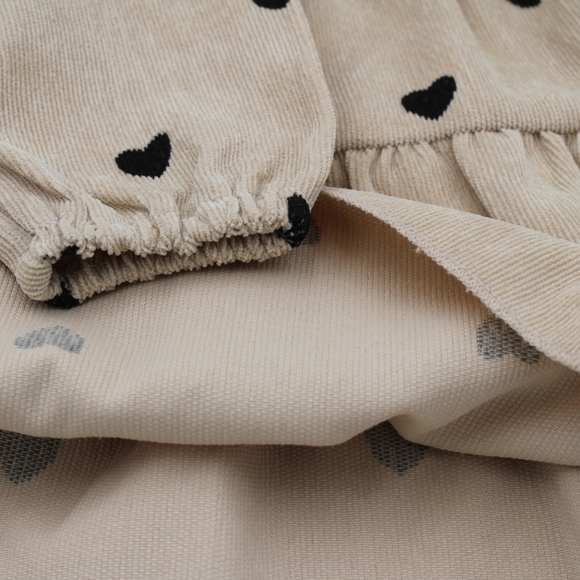 Girls Shein Corduroy Heart Dress – Size 2T - Picture 4 of 5